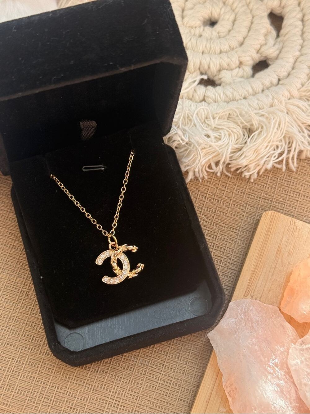 ONLY 1! Vintage CC Gold logo Upcycled Necklace